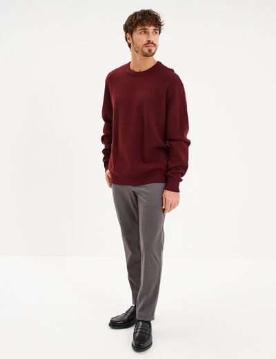 Pantalon chino slim gris homme