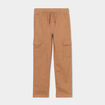 Pantalon cargo taille élastiquée marron garçon