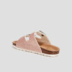 Mules à paillettes rose champagne fille