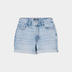 Short en jean mom ourlets retroussés denim bleach femme