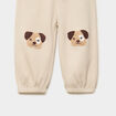 Pantalon de jogging patchs genoux coton sable b&eacute;b&eacute; gar&ccedil;on