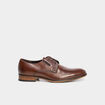 Derbies &agrave; lacets en cuir marron homme