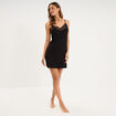 Nuisette col V courte avec dentelle noir femme