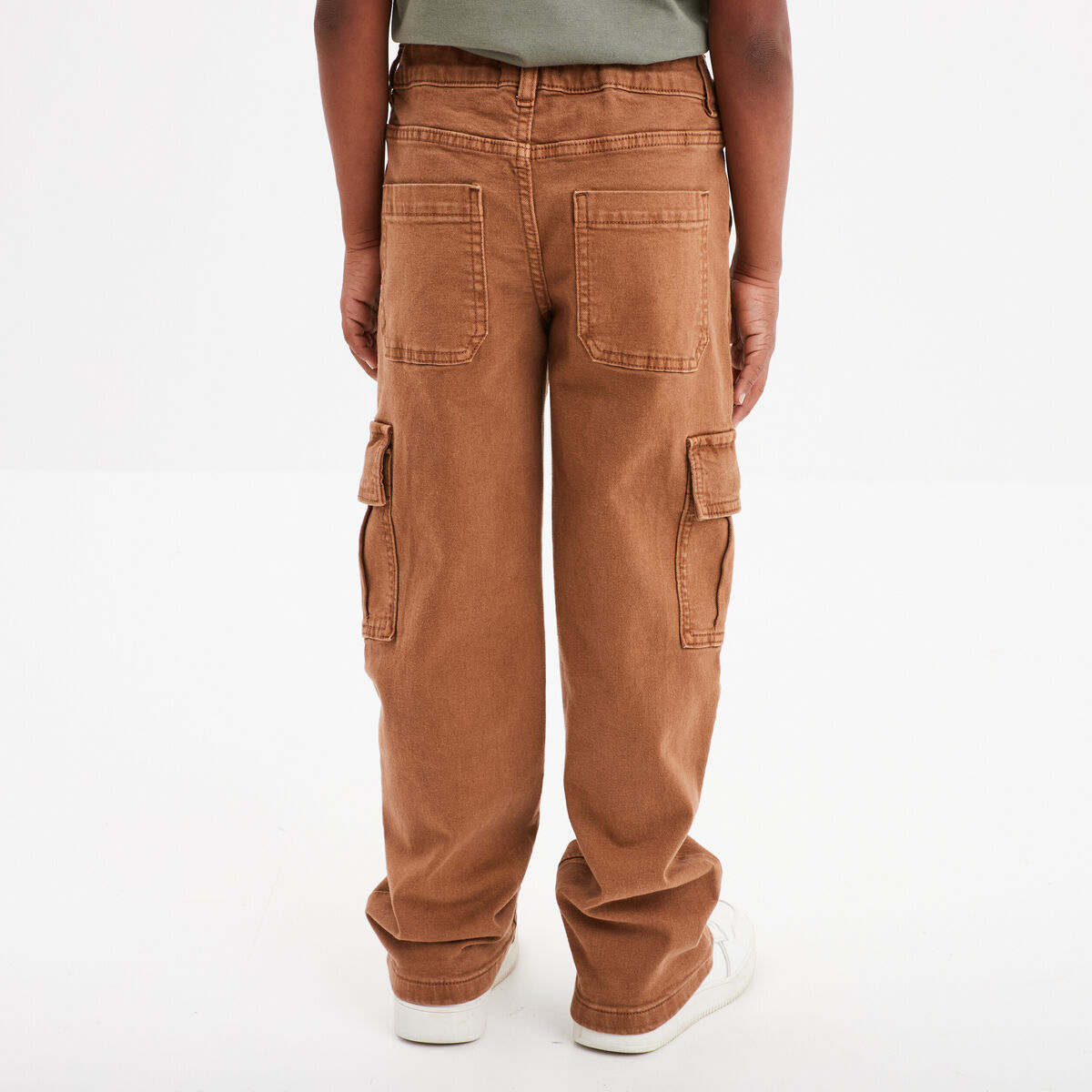 Pantalon cargo coton Creeks marron garçon