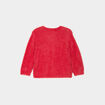 Gilet manches longues boutonné rouge bébé fille