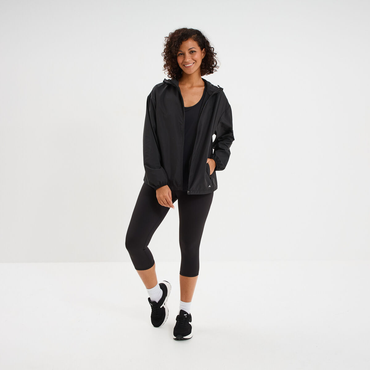 Legging corsaire de sport stretch noir femme