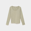 T-shirt manches longues vert kaki femme