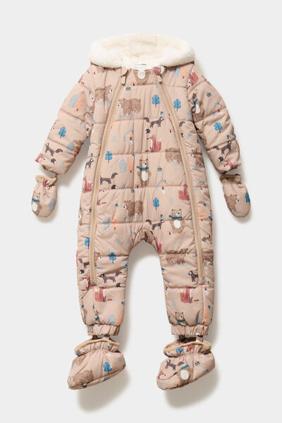 Combinaison pilote &agrave; capuche Creeks ecru b&eacute;b&eacute; gar&ccedil;on