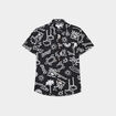 Chemise manches courtes noir gar&ccedil;on