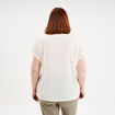 T-shirt droit manches courtes col rond blanc femme grande taille