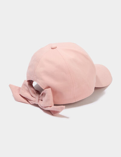Casquette coton rose fille