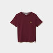T-shirt col rond manches courtes violet fonc&eacute; femme