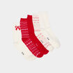 Lot 5 paires chaussettes rouge femme