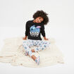 Ensemble pyjama pantalon coton Stitch noir femme