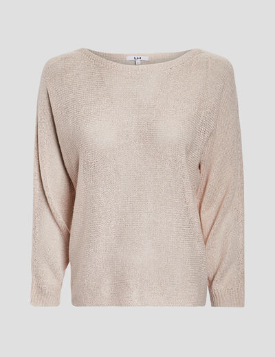 Pull manches longues sable femme