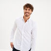 Chemise stretch manches longues blanc homme