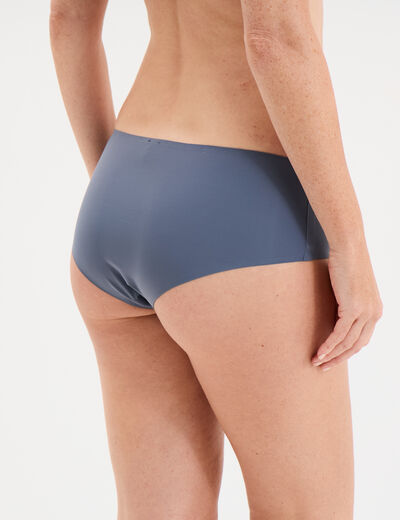 Shorty microfibre sans coutures bleu gris femme