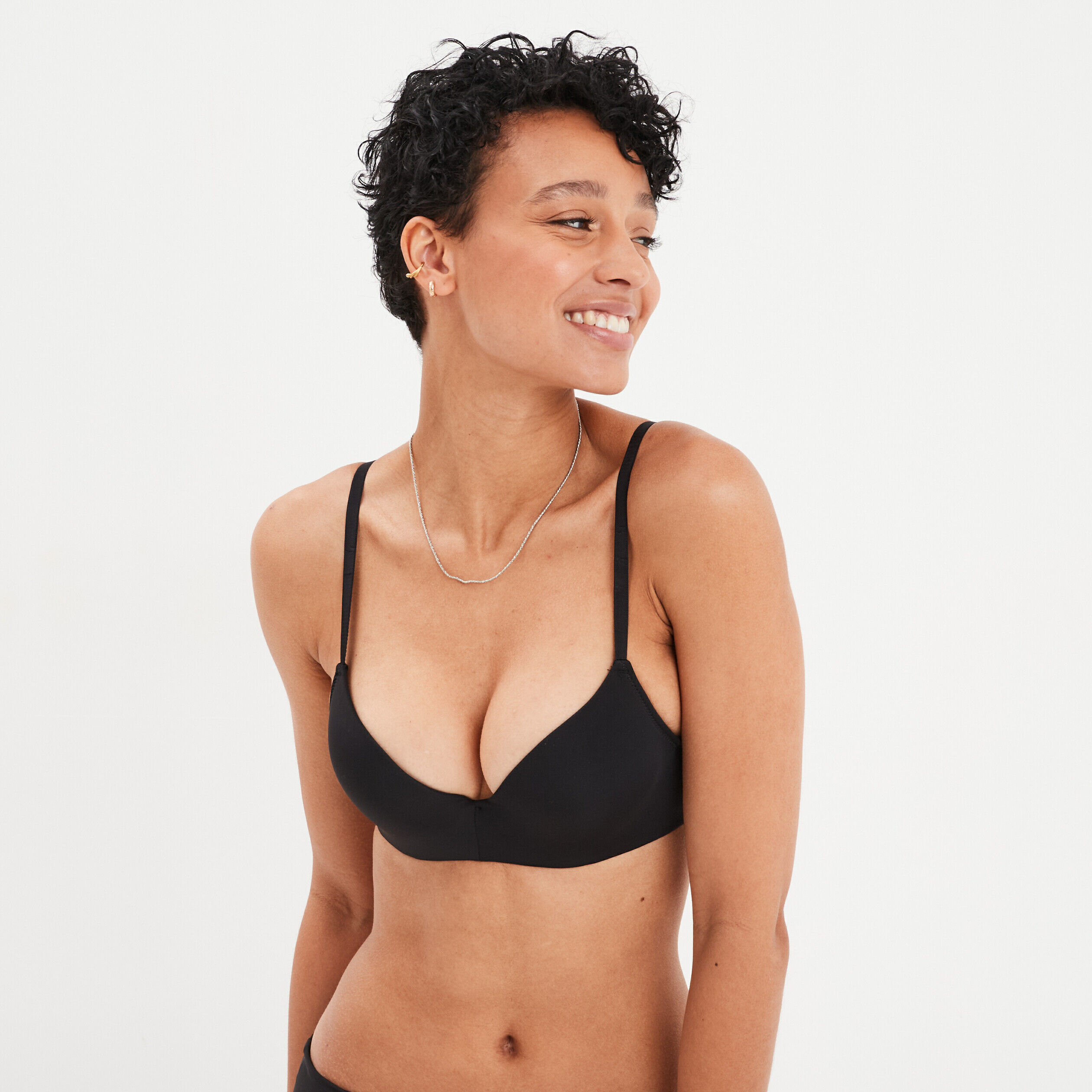 Soutien-gorge push-up microfibre noir femme LH
