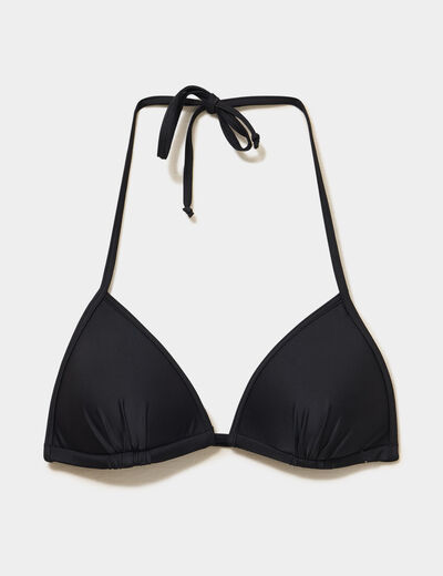 Haut de maillot de bain triangle coques noir femme