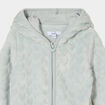 Gilet aspect velours à capuche vert pastel bébé fille