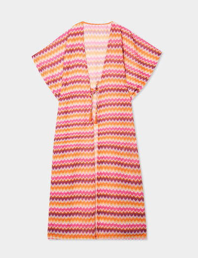 Robe de plage longue multicolore femme