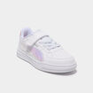 Tennis basses &agrave; scratchs Puma Caven Holo mauve fille