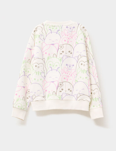 Sweat à sequins Squishmallow ivoire fille