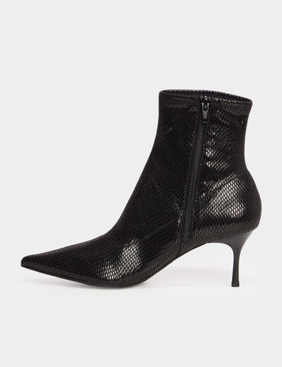 Bottines talons aiguilles Mosquitos noir femme