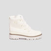 Bottines fausse fourrure blanc femme