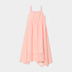 Robe midi fluide à bretelles rose clair fille