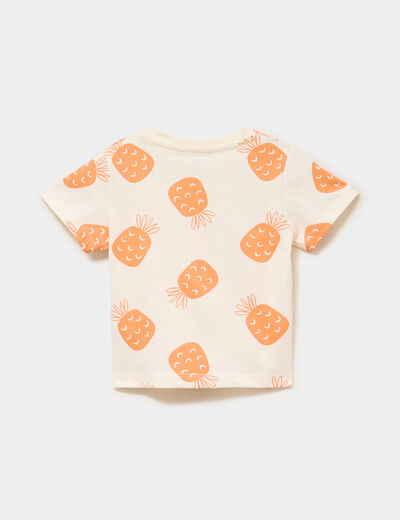 Ensemble short et t-shirt coton orange b&eacute;b&eacute; gar&ccedil;on