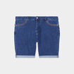 Bermuda taille haute 5 poches denim stone femme grande taille