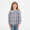 T-shirt volants broderie anglaise Creeks ecru fille