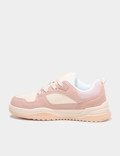 Baskets esprit skate &agrave; lacets rose fille