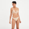 String sans couture beige femme