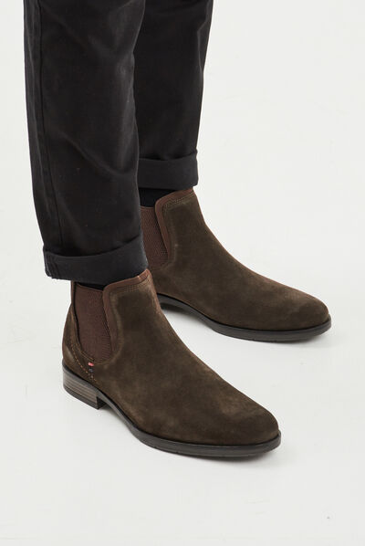 Bottines chelsea en cuir Bazy marron homme