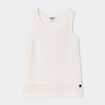 Débardeur tricot col rond Creeks ivoire fille