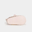 Bottons ballerines avec bride &eacute;lastiqu&eacute;e jaune or b&eacute;b&eacute; fille