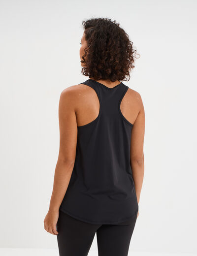 D&eacute;bardeur de sport fluide dos nageur noir femme