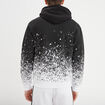 Sweat à capuche hoodie Liberto dip dye noir homme