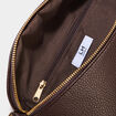 Sac banane arrondi marron foncé femme