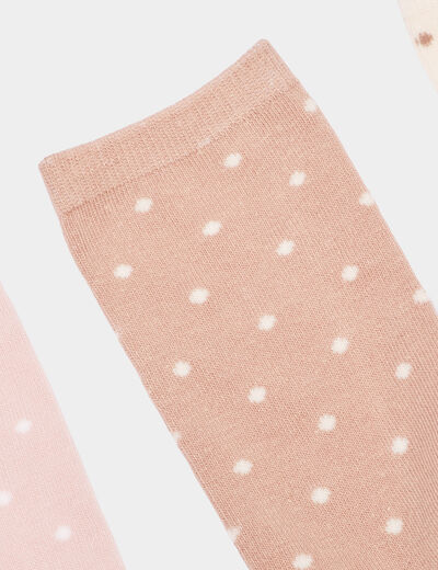 Lot 5 paires chaussettes coton multicolore femme