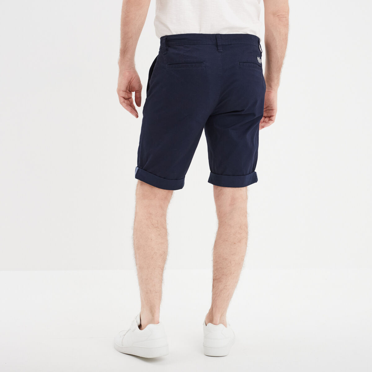 Short chino slim Creeks bleu marine homme