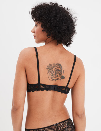 Soutien-gorge emboîtant paddé dentelle noir femme