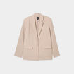 Veste blazer droite beige femme