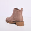 Boots chelsea talons 4 cm taupe femme