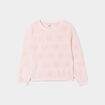 Sweat doux manches longues rose clair fille