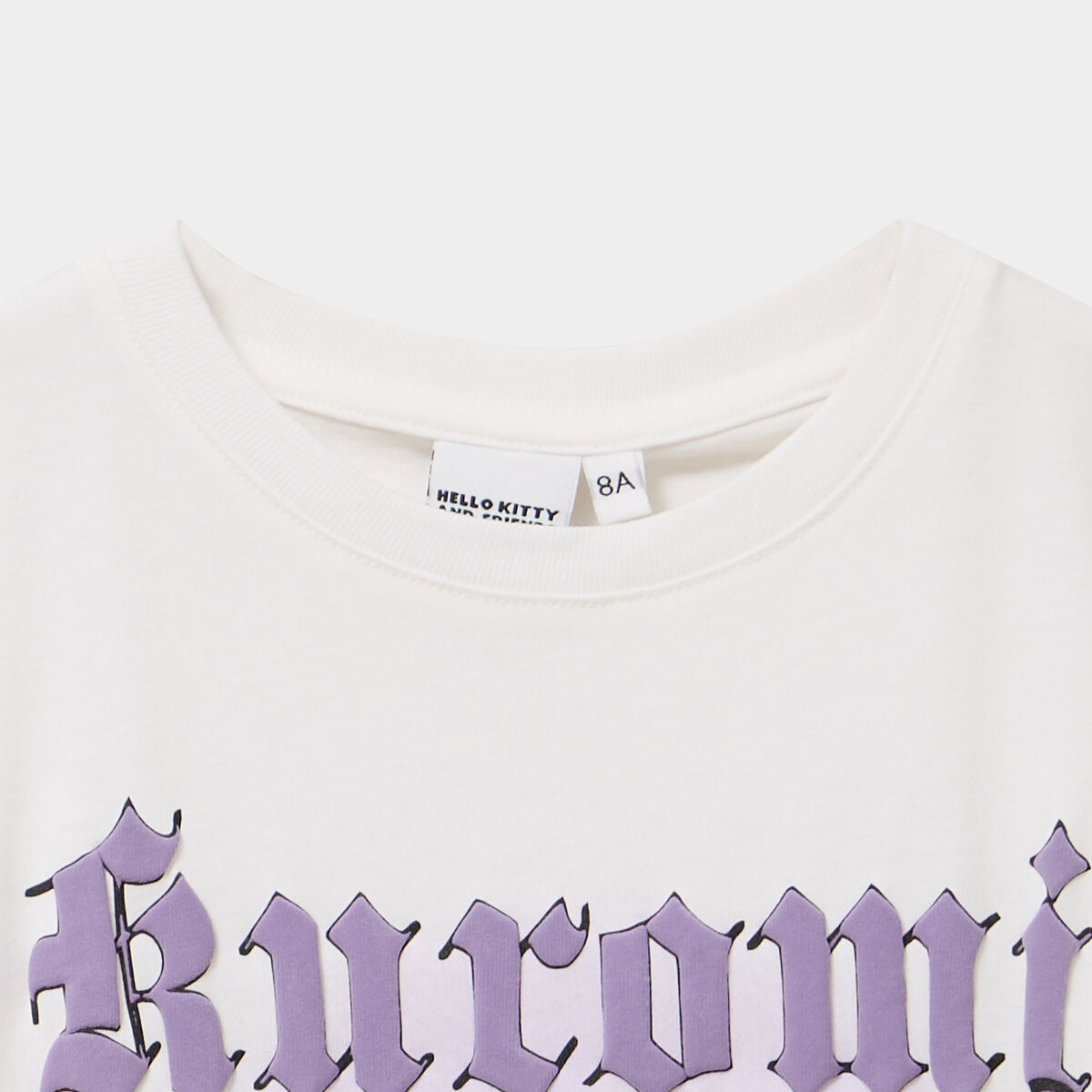 T-shirt coton Hello Kitty Kuromi blanc fille