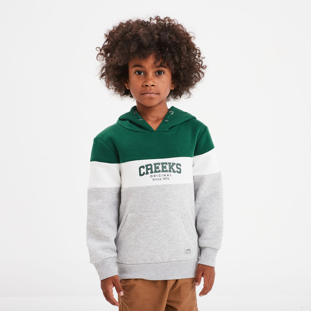 Sweat à capuche hoodie Creeks vert foncé garçon