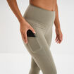 Legging de sport taille haute vert kaki femme